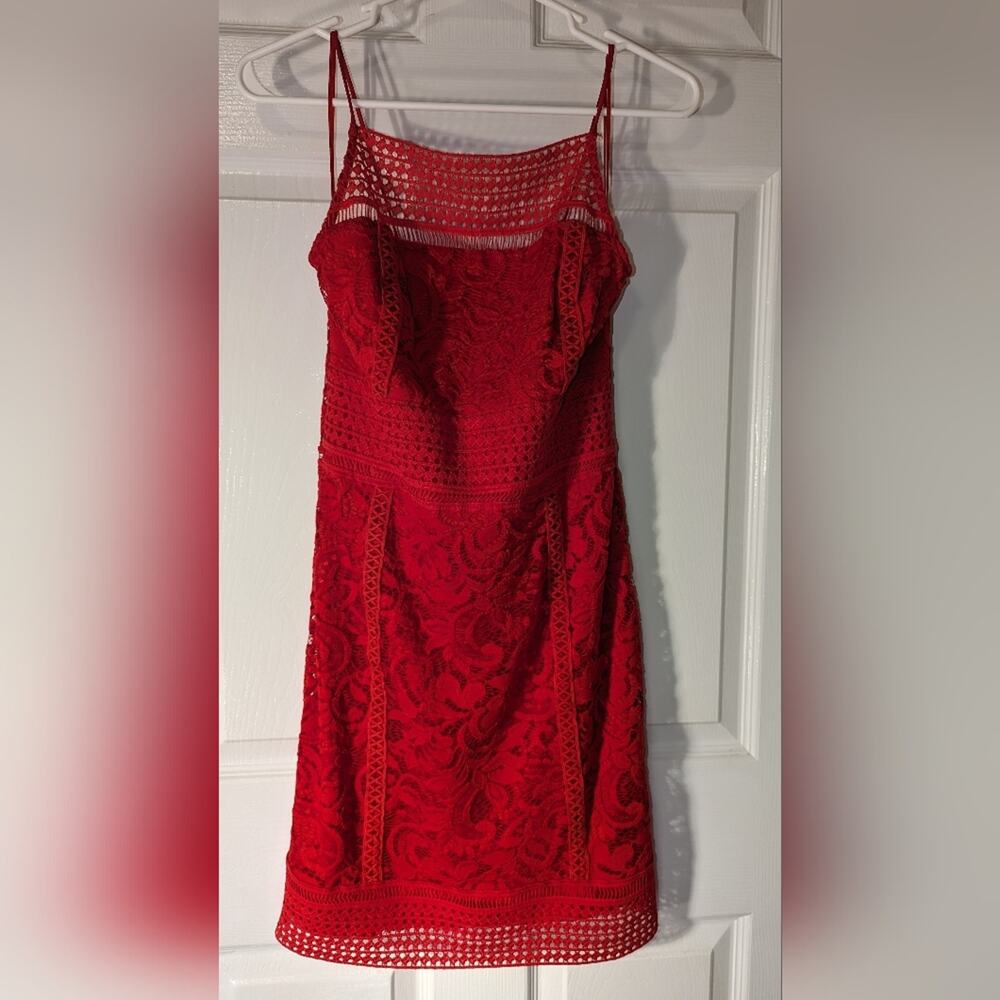Top shop Red Spaghetti strap mini bodycon cocktail dress NWT